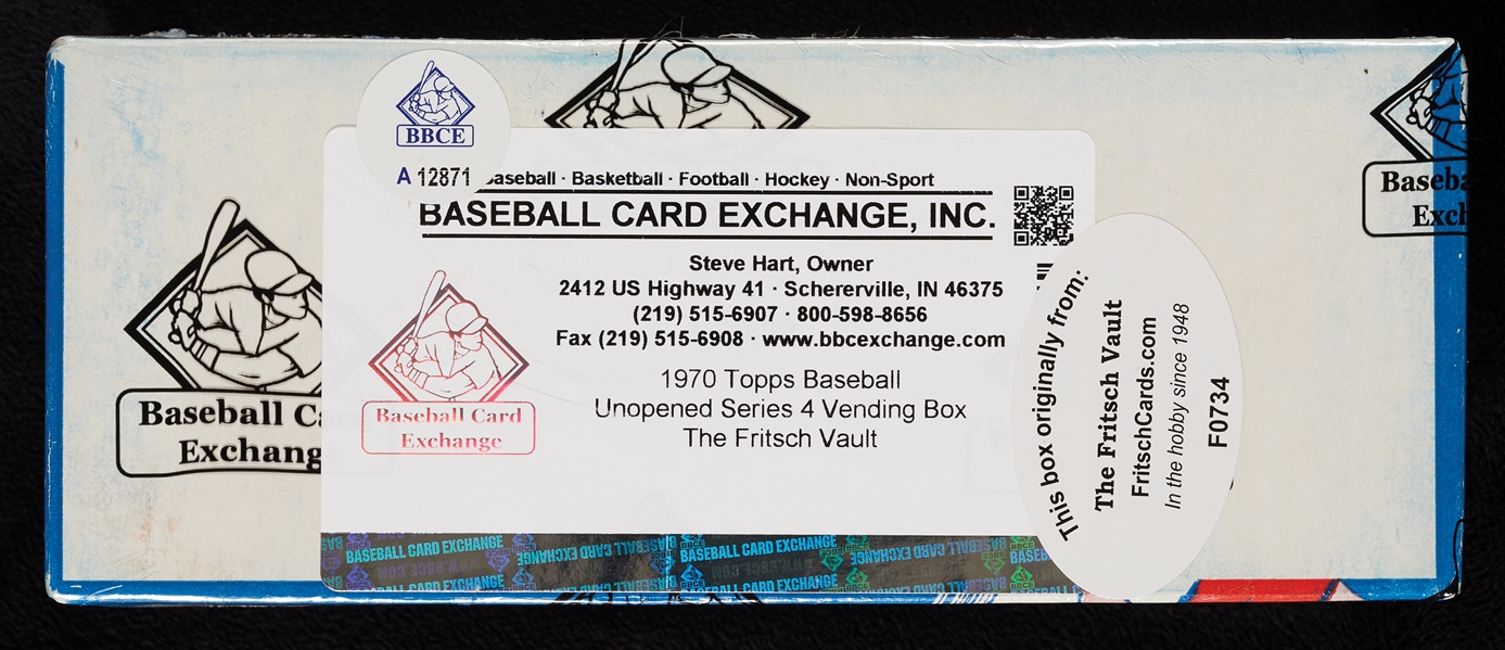 1970 Topps Baseball 4th Series Vending Box (500) (Fritsch/BBCE)