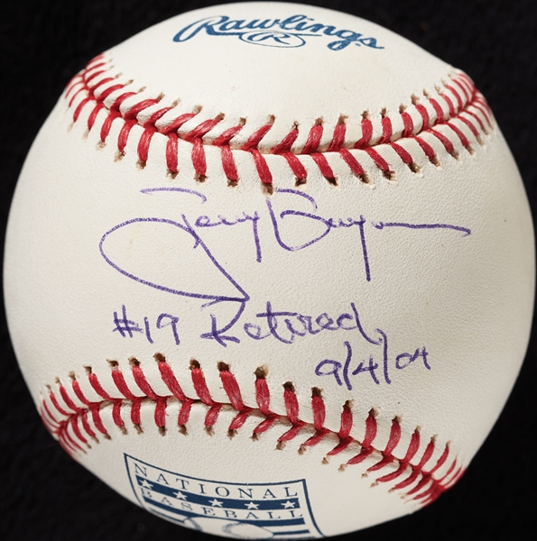 Tony Gwynn Single-Signed OML HOF Baseball #19 Retired 9/4/04 (BAS)