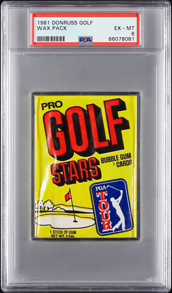 1981 Donruss Golf Wax Pack (Graded PSA 6)