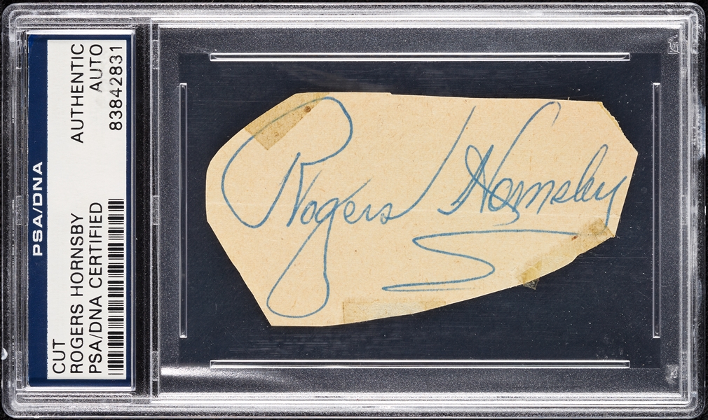 Rogers Hornsby Cut Signature (PSA/DNA)