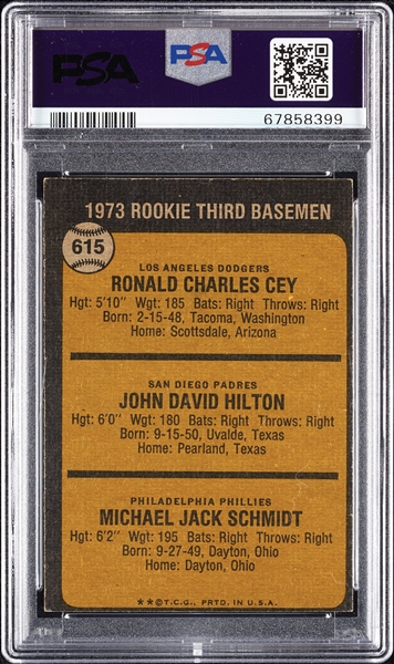 1973 Topps Baseball Complete Set, Schmidt Rookie PSA 5 (660)