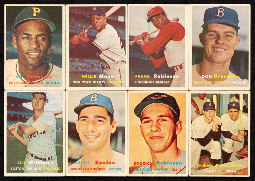1957 Topps Baseball Complete Set With Extras, Four Slabs (437)