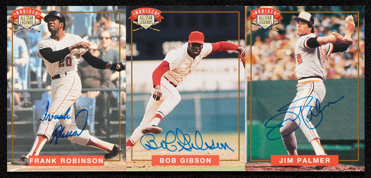 Signed 1994 Nabisco All-Star Legends Group with Gibson, Palmer, Frank Robinson (3)
