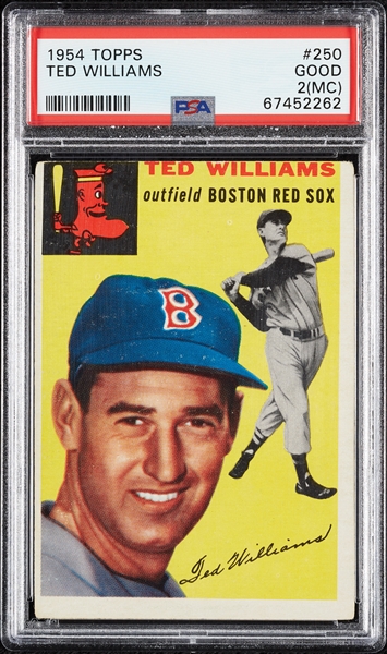 1954 Topps Ted Williams No. 250 PSA 2 (MC)