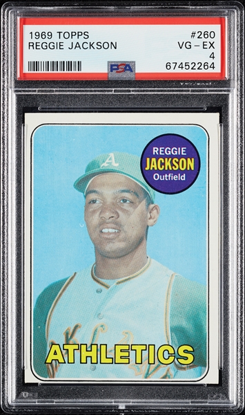 1969 Topps Reggie Jackson RC No. 260 PSA 4