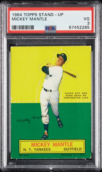 1964 Topps Stand-Up Mickey Mantle PSA 3