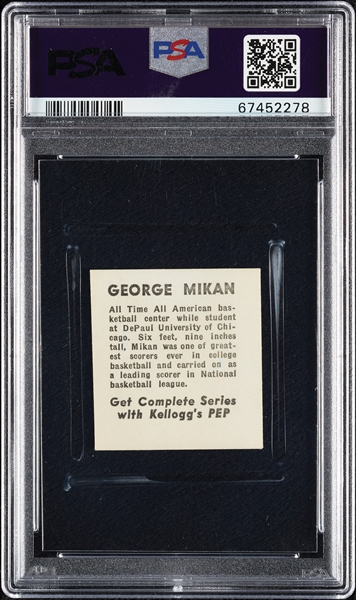 1948 Kellogg's Pep George Mikan PSA 4