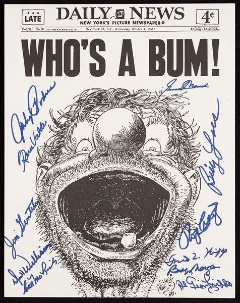 Brooklyn Dodgers Multi-Signed Who's a Bum? 11x14 Print
