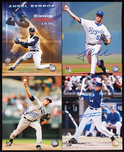 Signed 8x10 Photo Group with Berroa, Teahan, Garza, Meche (60)