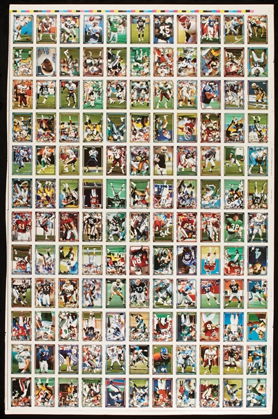 1976-93 Football, Basketball and Hockey Uncut Sheets (27 sheets)
