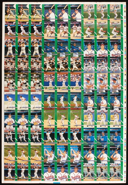 1991-93 Stadium Club Baseball Uncut Sheets (69)