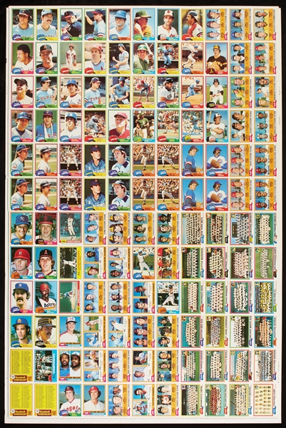 1981-93 Topps, Fleer and Donruss Baseball Uncut Sheets (54)