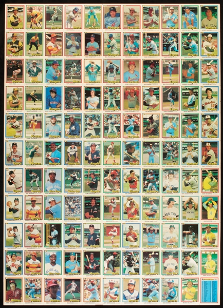 1981-93 Topps, Fleer and Donruss Baseball Uncut Sheets (54)