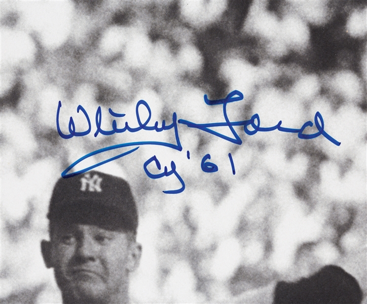 Whitey Ford Signed 16x20 Photo Cy '61 (BAS)