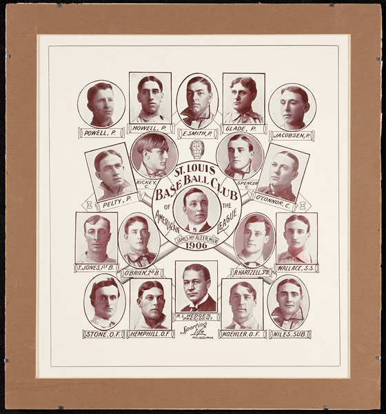 1906 St. Louis Browns Sporting Life Magazine Composite Photograph