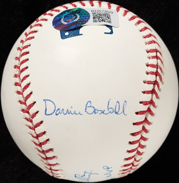 Don Mattingly Single-Signed OML Baseball with Nicknames (BAS)