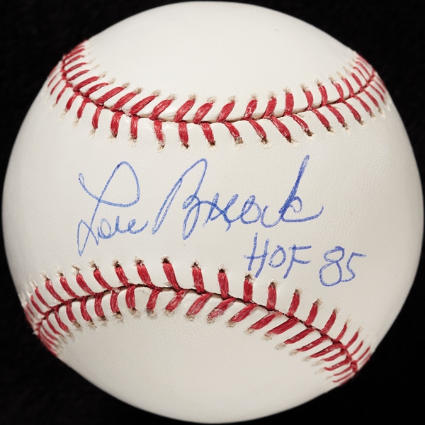 Lou Brock Single-Signed OML Baseball HOF 85 (MLB) (Steiner)