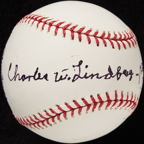 Charles W. Lindberg (Iwo Jima Flag Raiser) Single-Signed OML Baseball (PSA/DNA)