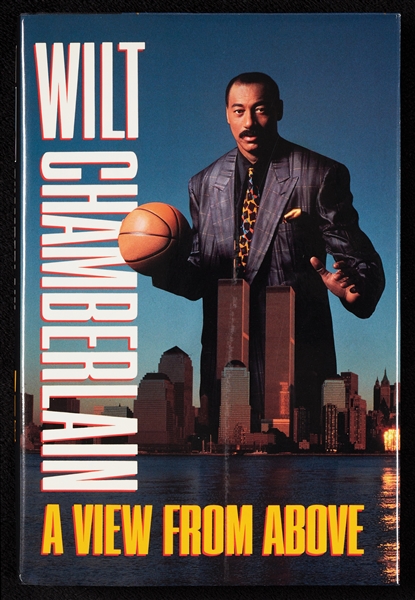 Wilt Chamberlain Signed A View From Above Book (PSA/DNA)