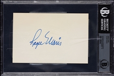 Roger Maris Signed 4x6 Index Card (Graded BAS 10)