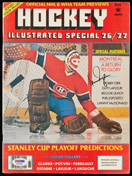 Ken Dryden Signed Hockey Illustrated Magazine (76/77) (PSA/DNA)