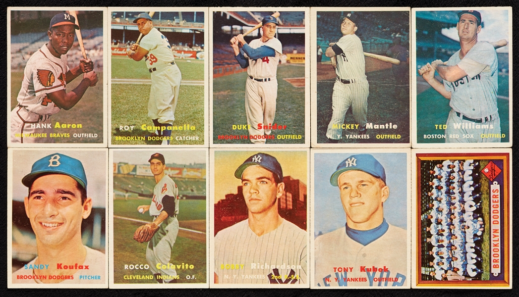1957 Topps Baseball Complete Set, Plus Two Contest Cards (409)