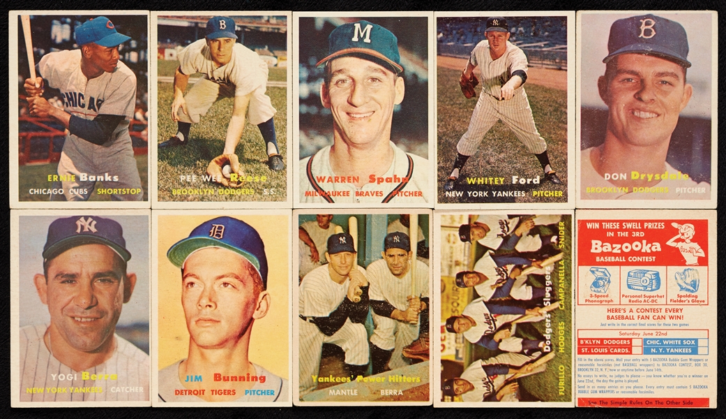 1957 Topps Baseball Complete Set, Plus Two Contest Cards (409)