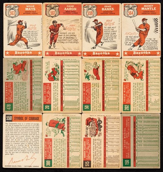 1959 Topps Baseball Complete Set, Mantle PSA 4 (572)