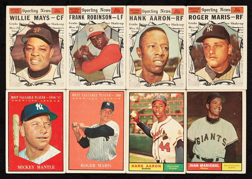 1961 Topps Baseball Complete Set, Mantle All-Star PSA 4 (587)