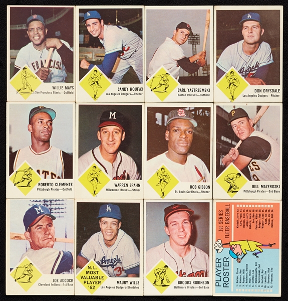1963 Fleer Baseball Complete Set With Checklist (67)