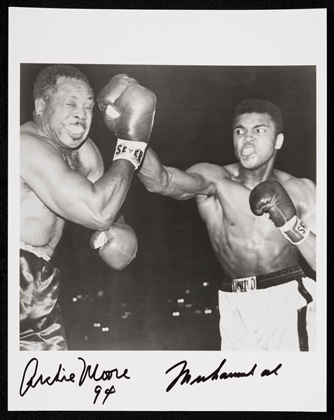 Muhammad Ali & Archie Moore Signed 8x10 Photo (BAS)
