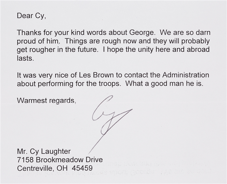 George Bush Signed Typed Letter (2001) (PSA/DNA)