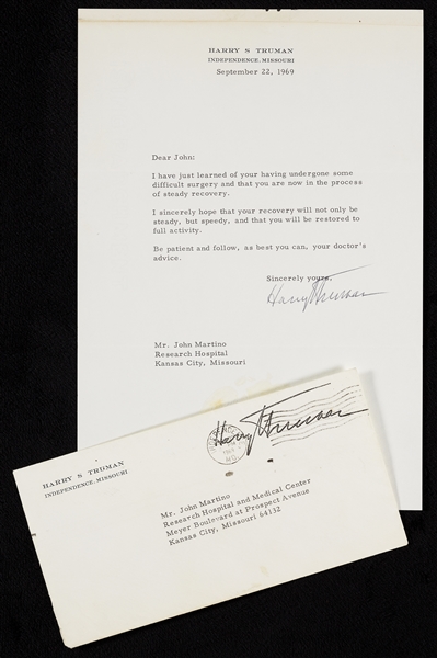 Harry Truman Signed Typed Letter (1969) (PSA/DNA)