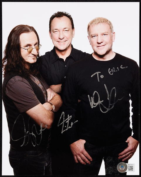 Rush Group-Signed 8x10 Photo with Geddy Lee, Neil Peart & Alex Lifeson (BAS)