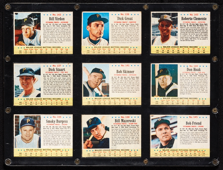 1963 Post Cereal Pittsburgh Pirates Framed Piece (11)
