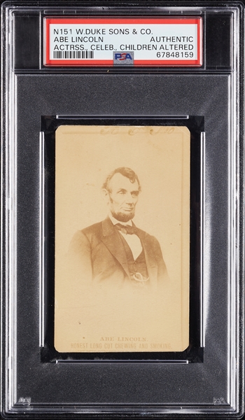 1888 N151 Duke Sons & Co. Civil War Abraham Lincoln PSA Authentic Altered