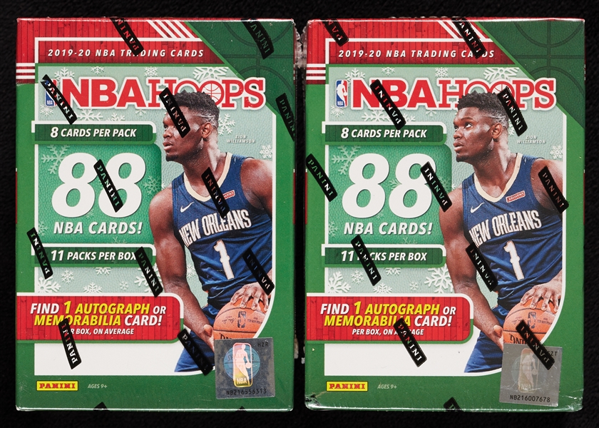 2019-20 NBA Hoops Basketball Holiday/Winter Blaster Boxes Pair (2)