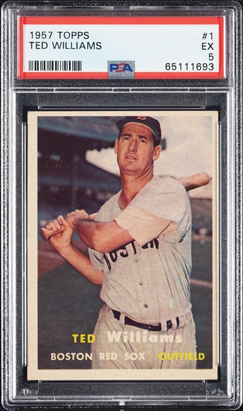 1957 Topps Ted Williams No. 1 PSA 5