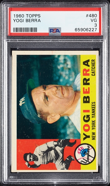 1960 Topps Yogi Berra No. 480 PSA 3