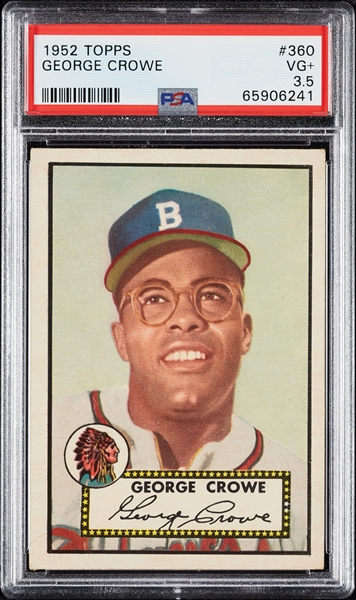 1952 Topps George Crowe RC No. 360 PSA 3.5
