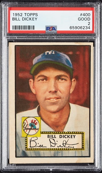 1952 Topps Bill Dickey No. 400 PSA 2