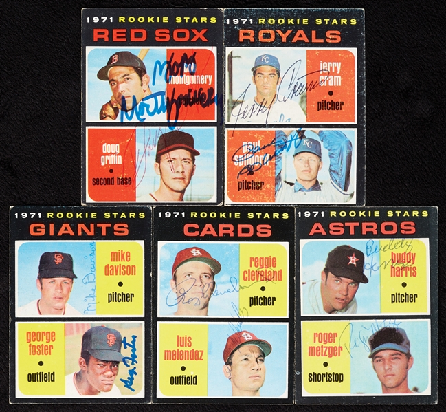 Complete Signed 1971 Topps Rookie Group (5)