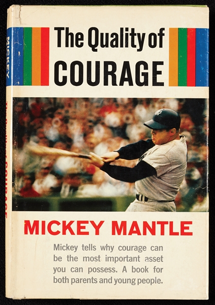 Mickey Mantle Signed The Quality of Courage Book (BAS)