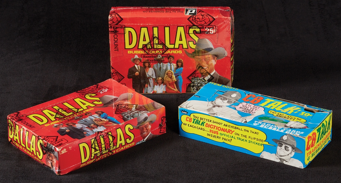 1981 Donruss Dallas & 1977 Fleer C.B. Talk Boxes (BBCE) (3)