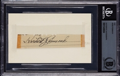 Herb Pennock Signed Cut from Check (BAS)