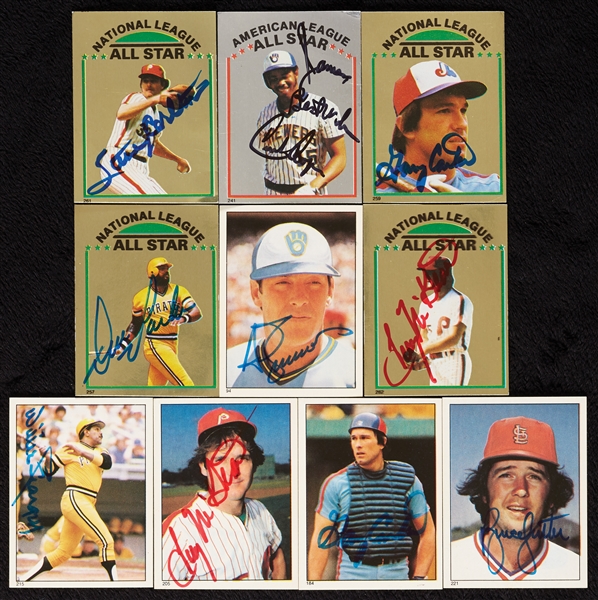 Signed 1981 Topps Stickers Partial Set (94)