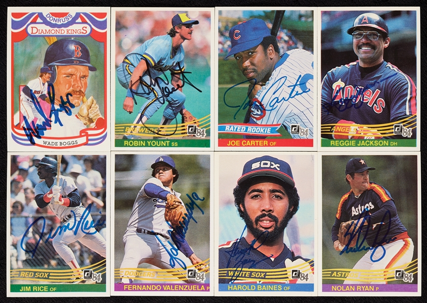 Signed 1984 Donruss Baseball Near Set (500)