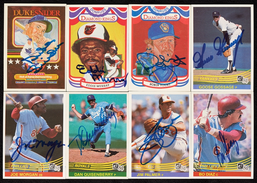 Signed 1984 Donruss Baseball Near Set (500)