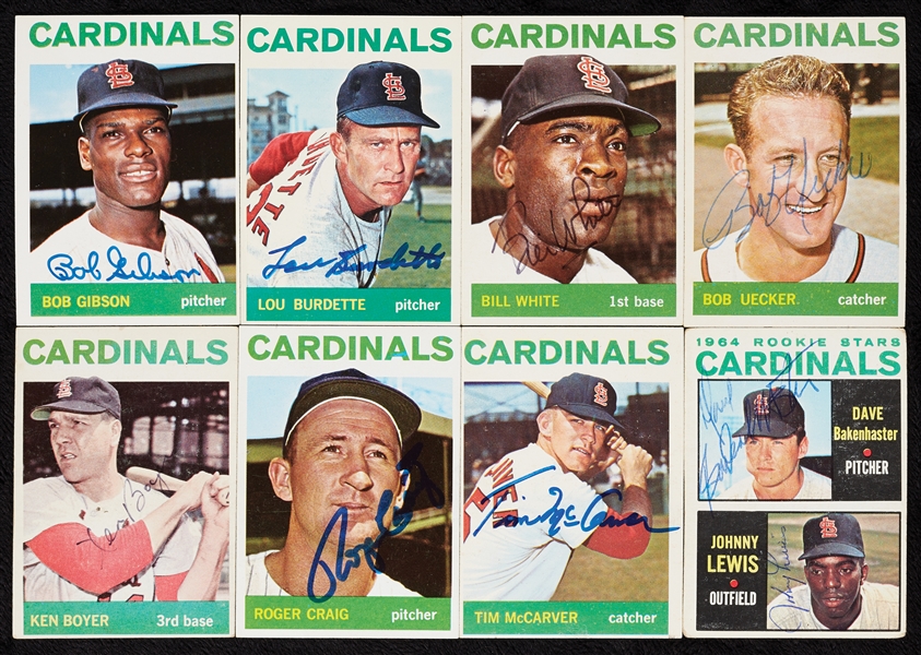 Signed 1964 Topps St. Louis Cardinals Group with Boyer (25)