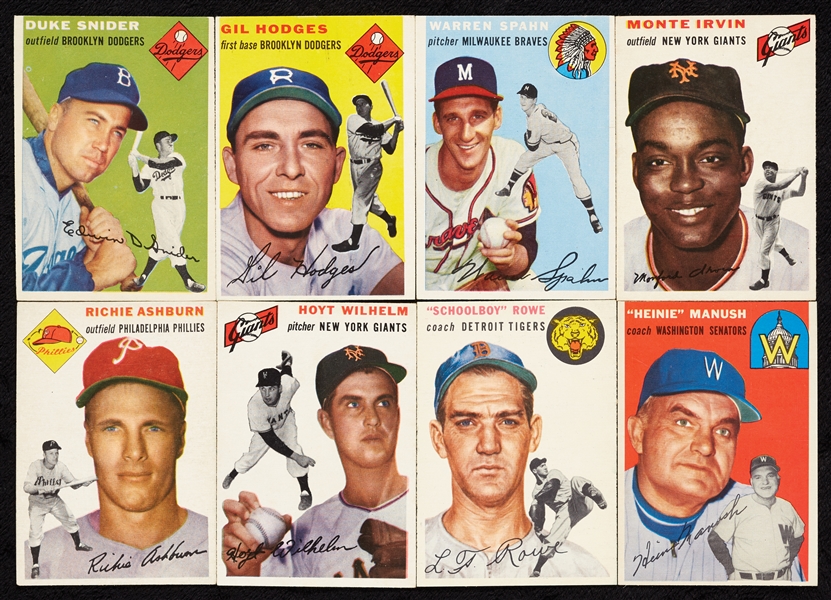1954 Topps Baseball High-Grade Group With HOFers, Seven Slabbed (126)